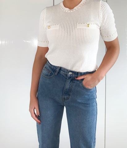Knitted Top with Pocket Detail