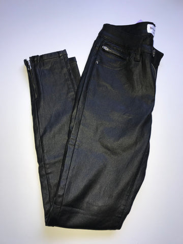 Leather look Jeans with Zips