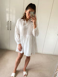 White Broderie Anglaise Dress